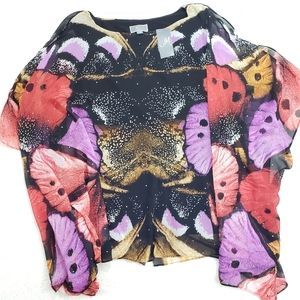 JM Collection Batwing Butterfly Top with Cami